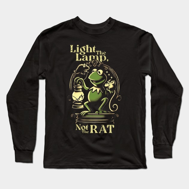 Light The Lamp, Not The Rat // Kermit fanart Long Sleeve T-Shirt by Trendsdk